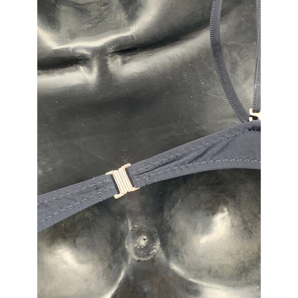 PAIN DE SUCRE Women's Black V-Neck Spaghetti Strap Padded Bikini Top SZ 34B - Picture 7 of 9